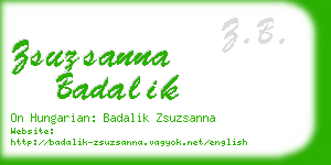 zsuzsanna badalik business card